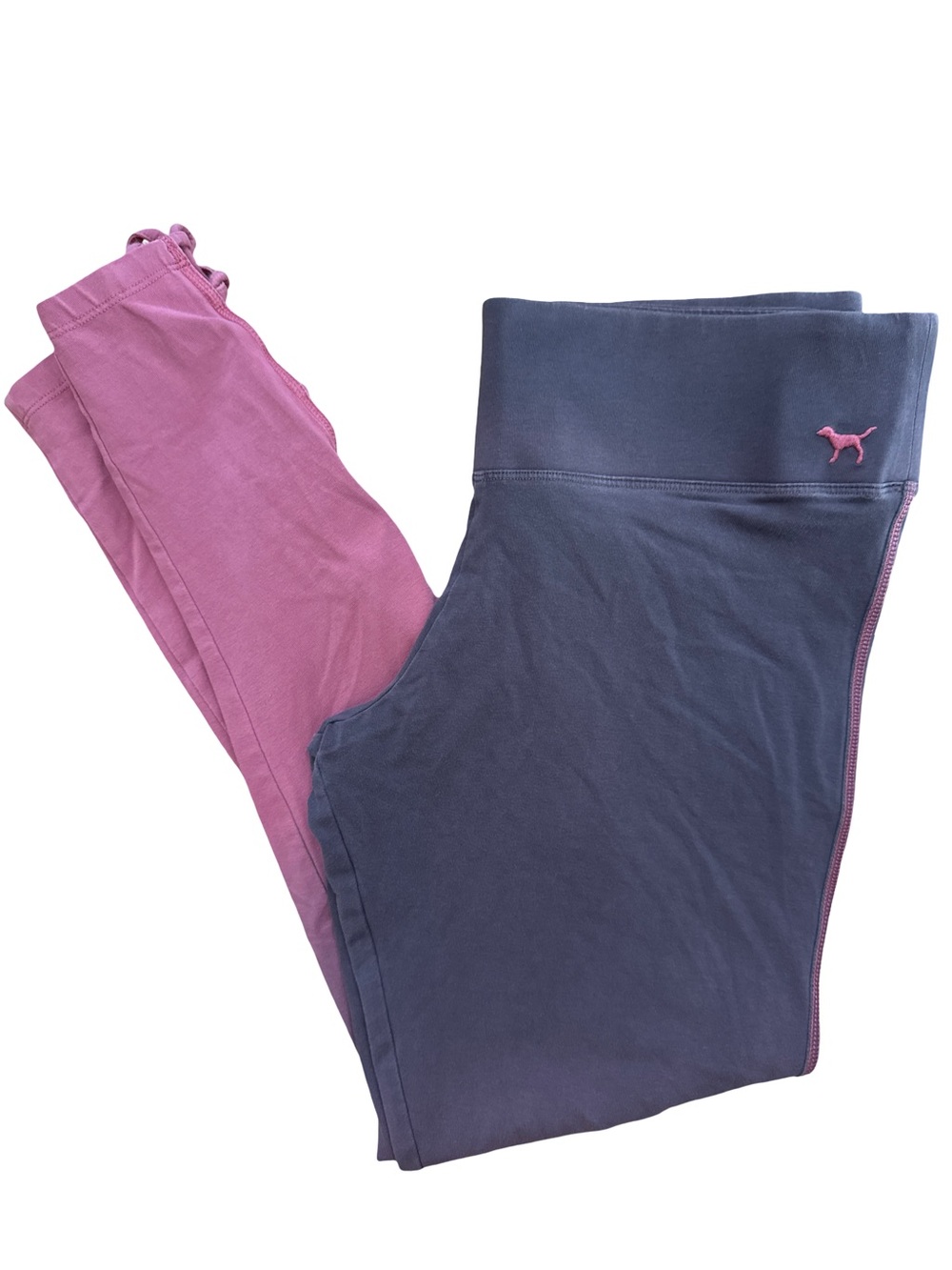 Pink Victoria Secret‎ Women’s Multicolored Leggings Size Large Pink Spell Out